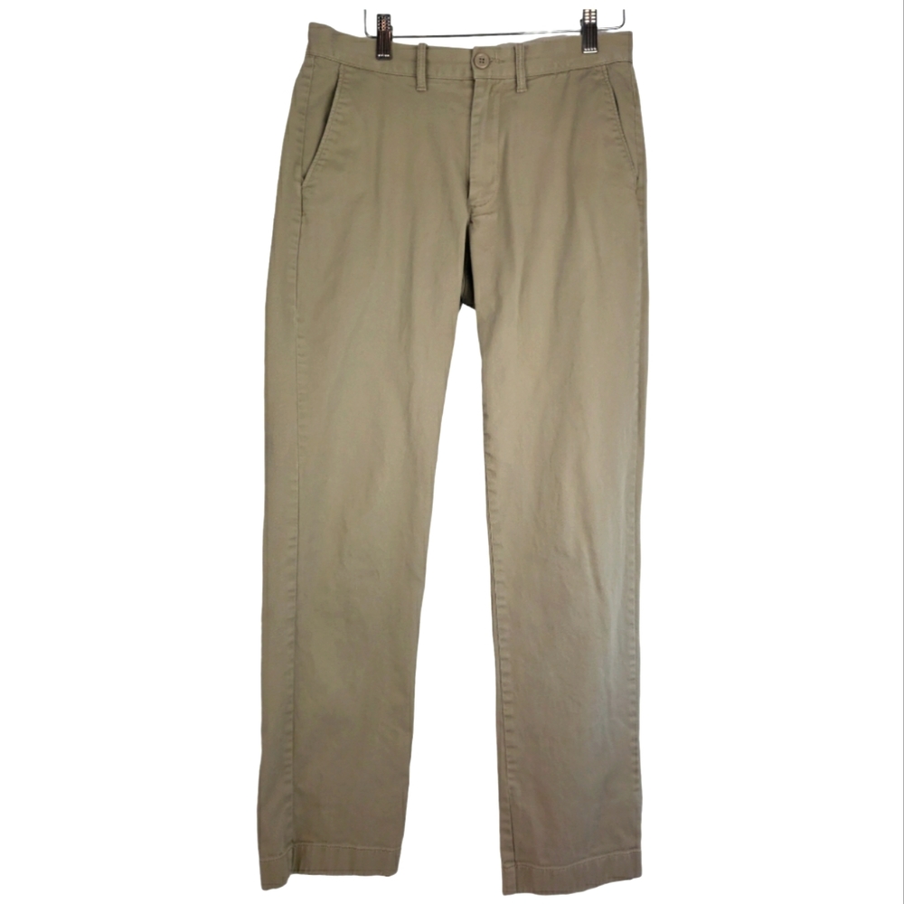 J. Crew The Sutton Chino Pant Style H3186 in Khaki Size 30 x 32 Flat Fro…